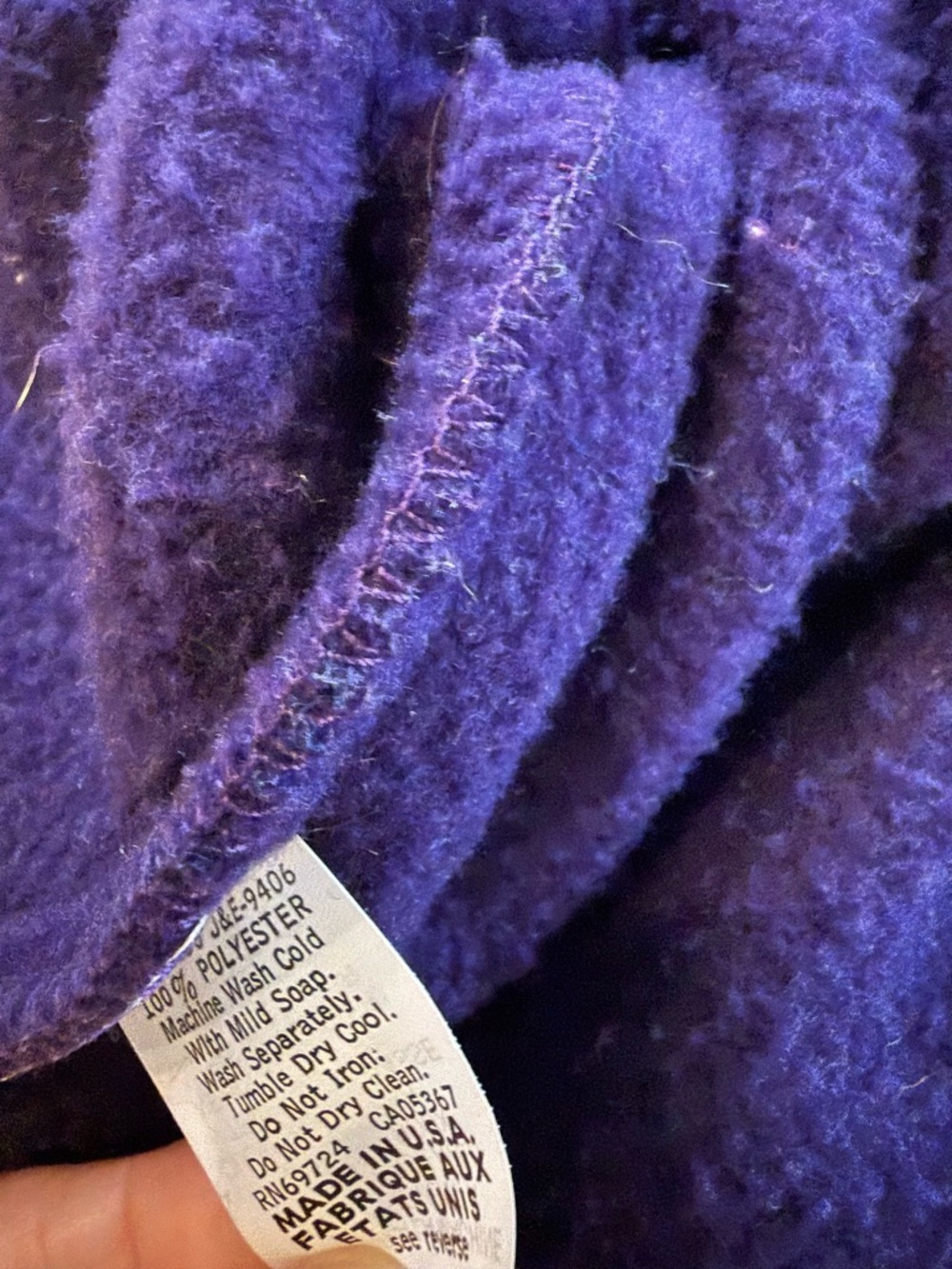 Vintage 90s Columbia Purple Retro Quarter snap Fleece Pullover XL tall gorpcore - Picture 4 of 8
